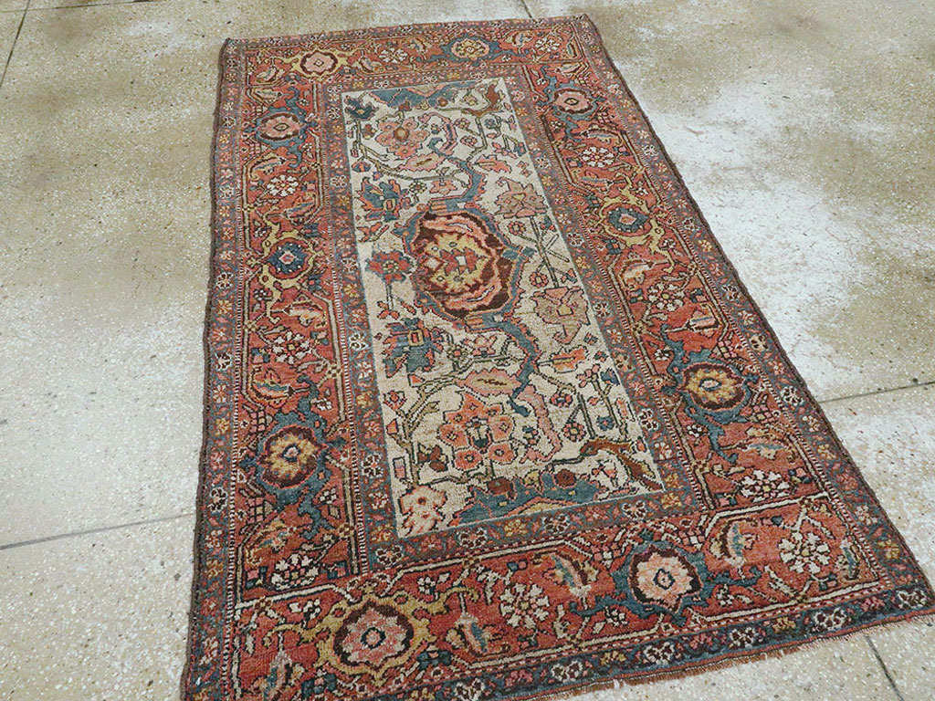 Antique Persian Kurdish Rug, No.16043 - Staging