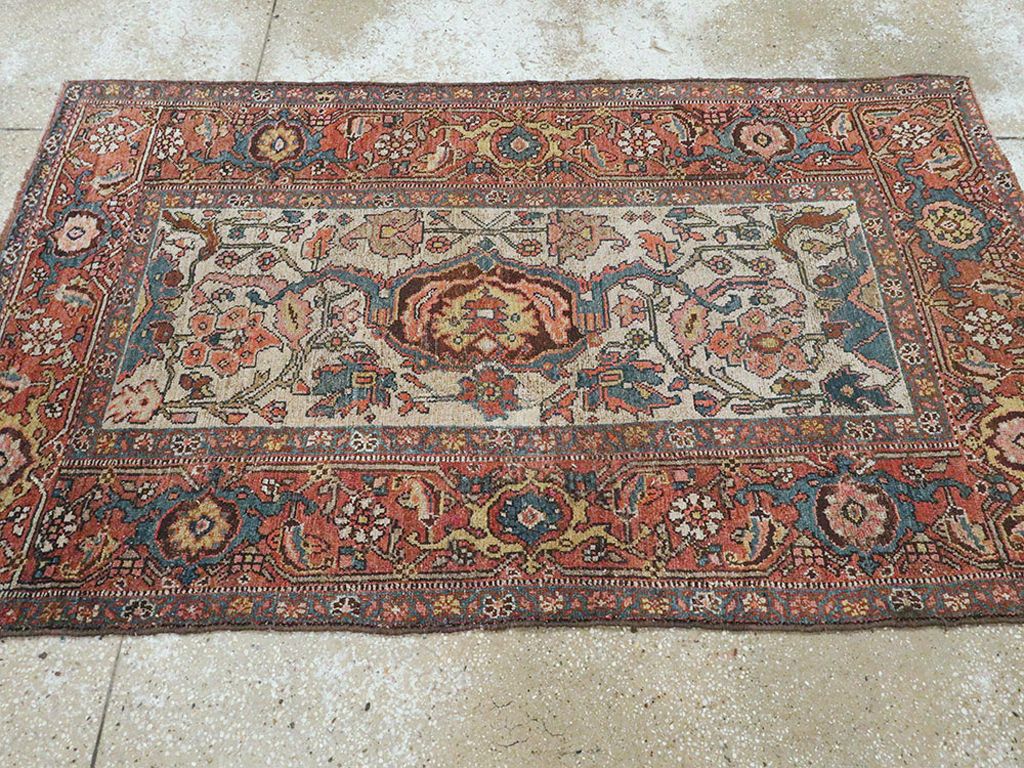 Antique Persian Kurdish Rug, No.16043 - Staging