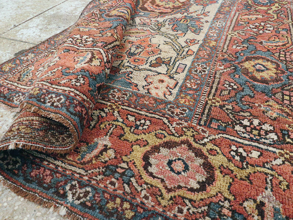 Antique Persian Kurdish Rug, No.16043 - Staging