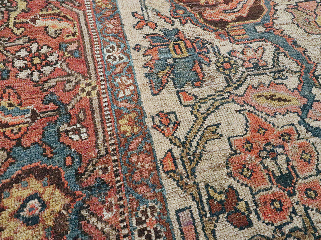 Antique Persian Kurdish Rug, No.16043 - Staging