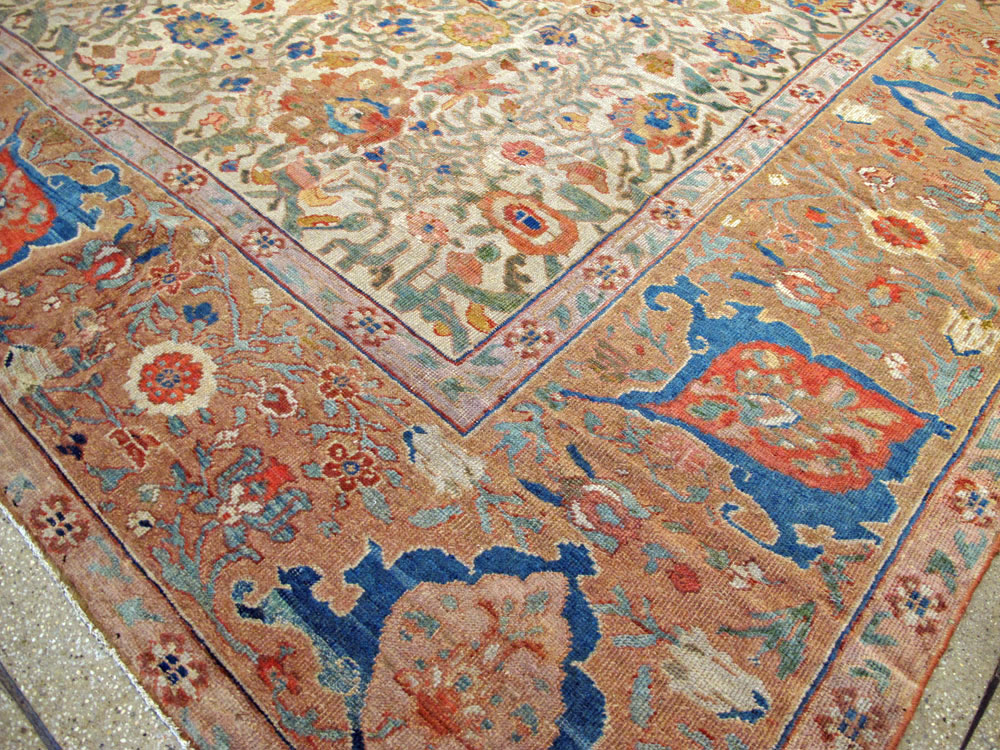 Antique Persian Sultanabad Carpet, No.16054 - Staging