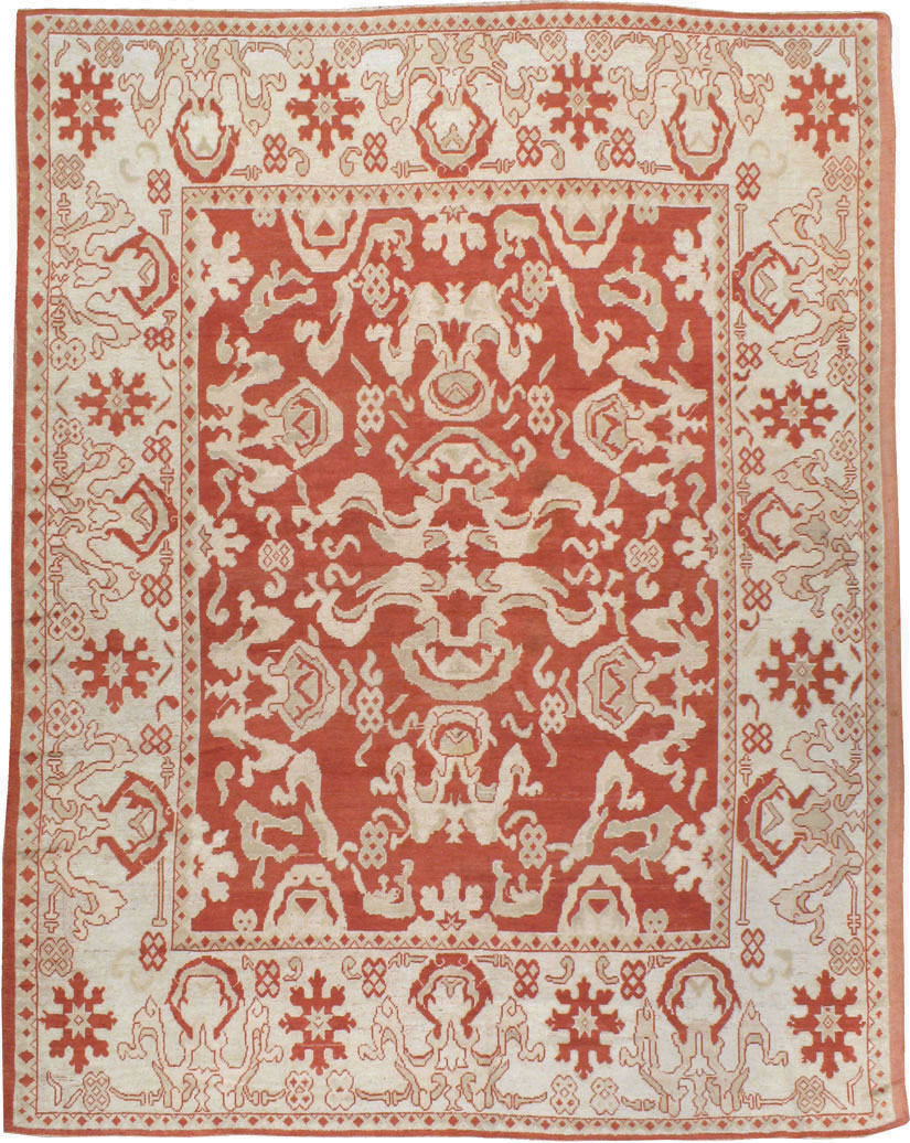 Antique Turkish Oushak Carpet, No.16084 - Staging