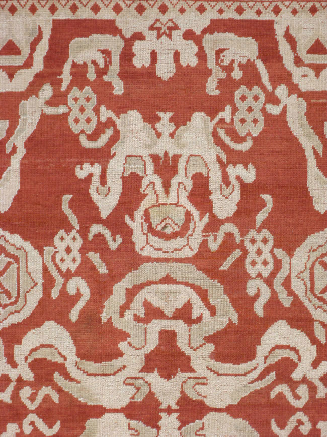 Antique Turkish Oushak Carpet, No.16084 - Staging