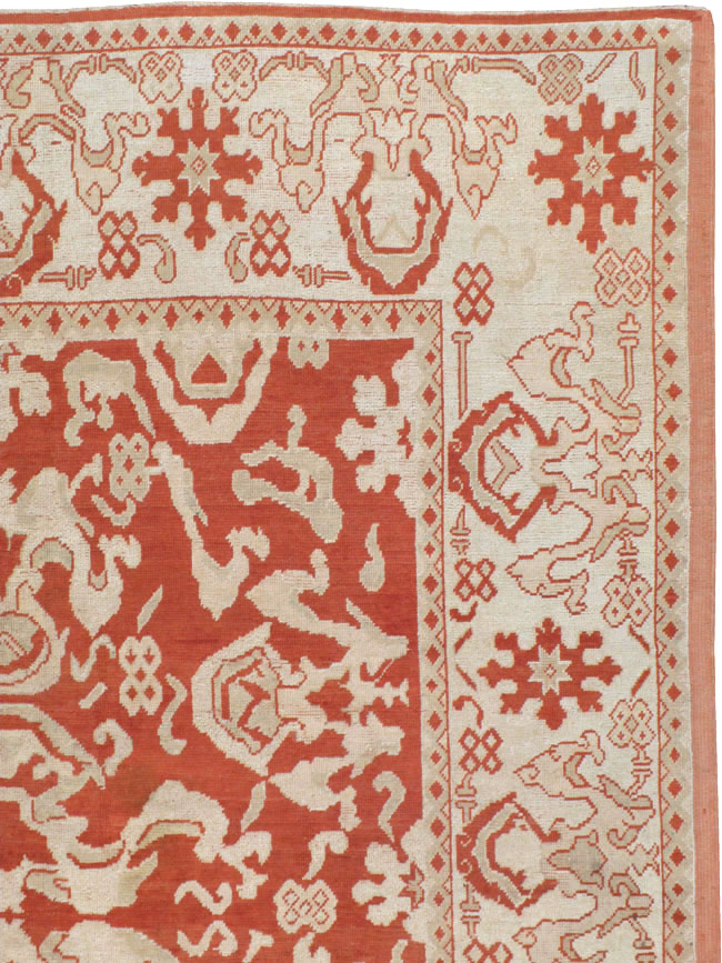 Antique Turkish Oushak Carpet, No.16084 - Staging