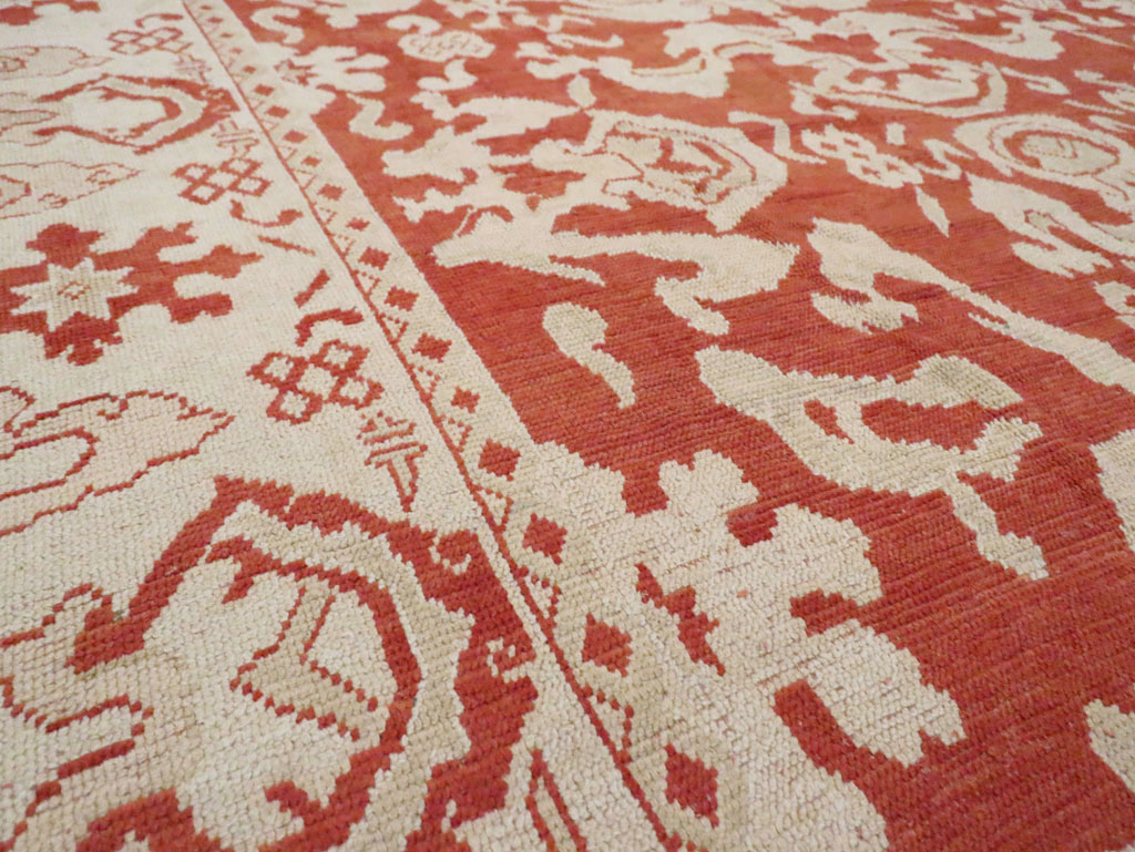 Antique Turkish Oushak Carpet, No.16084 - Staging