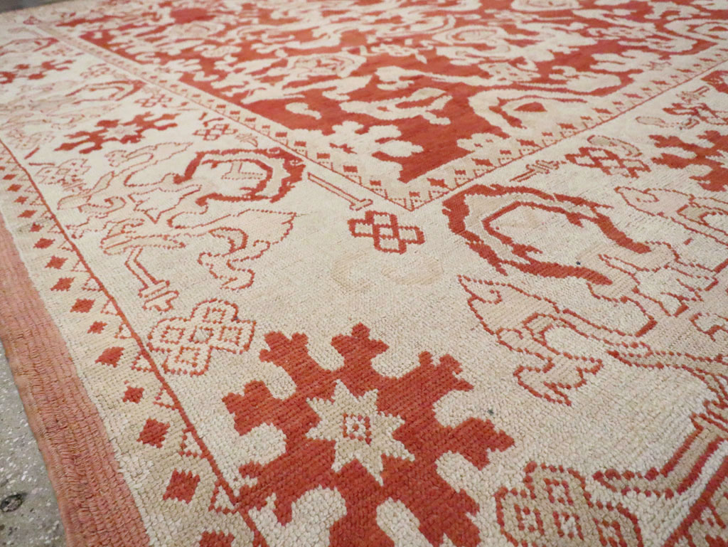 Antique Turkish Oushak Carpet, No.16084 - Staging