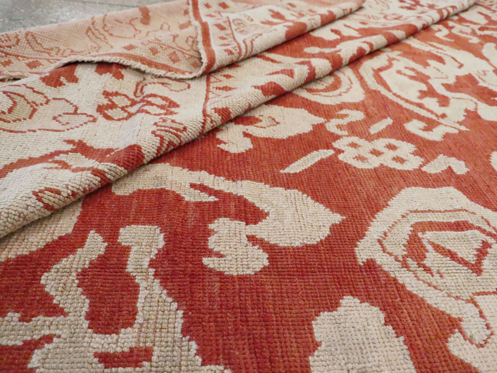 Antique Turkish Oushak Carpet, No.16084 - Staging