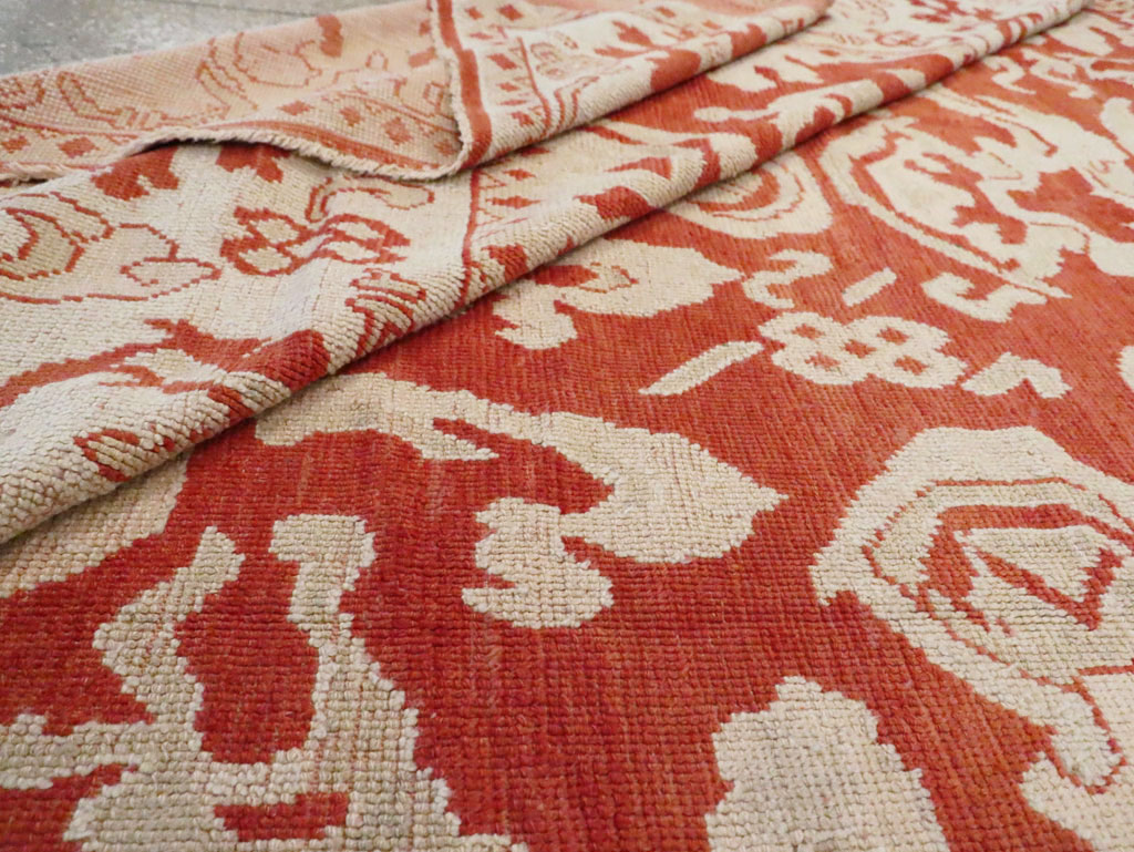 Antique Turkish Oushak Carpet, No.16084 - Staging