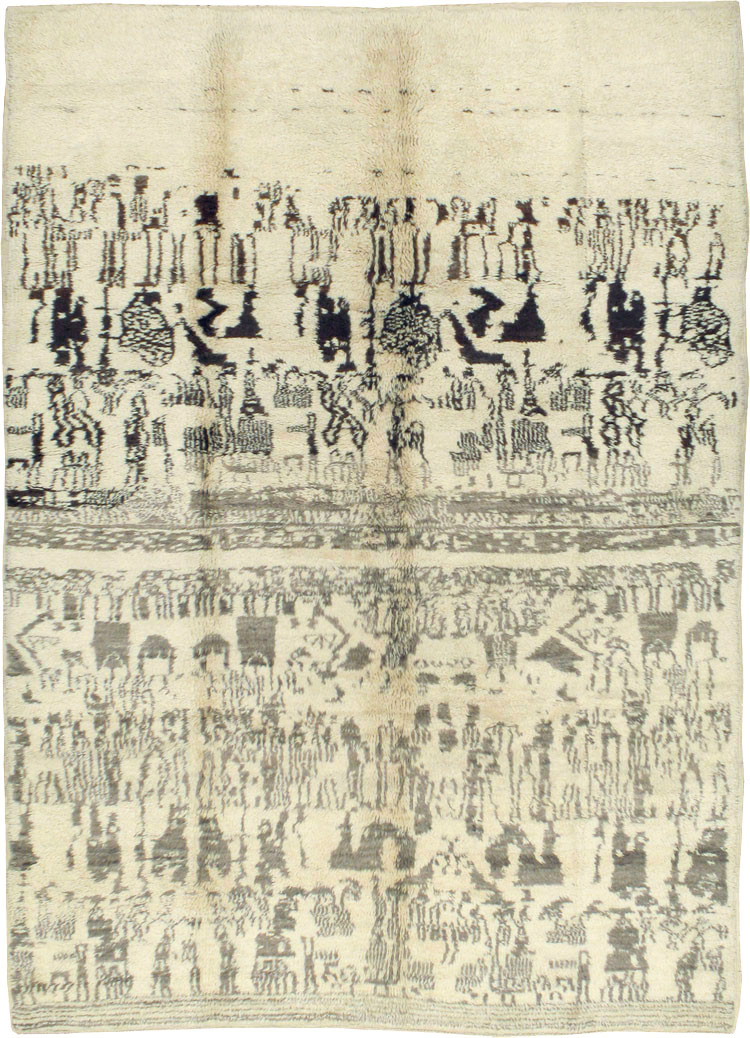 Vintage Moroccan Carpet, No.16086 - Staging