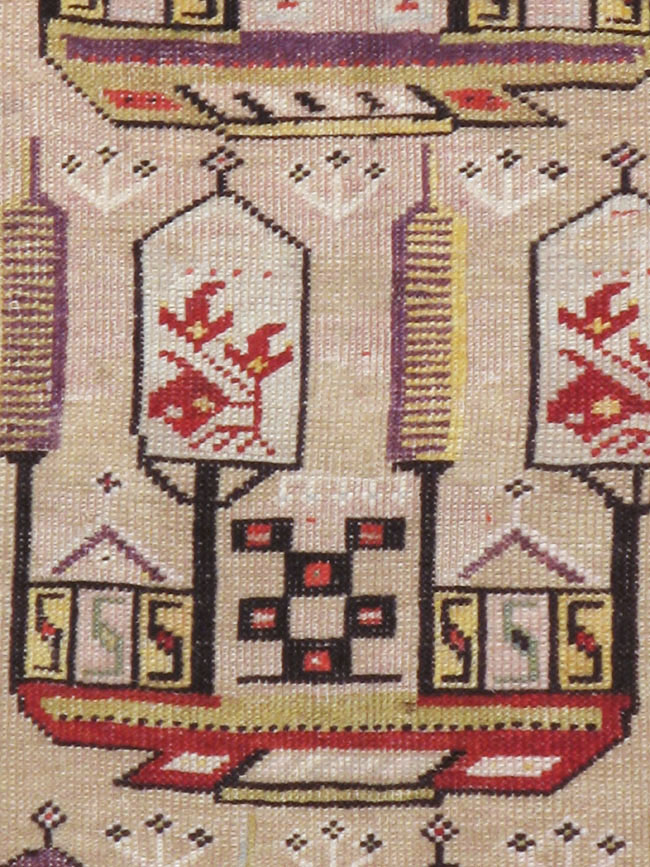 Antique Turkish Ghiordes Rug, No.16107 - Staging