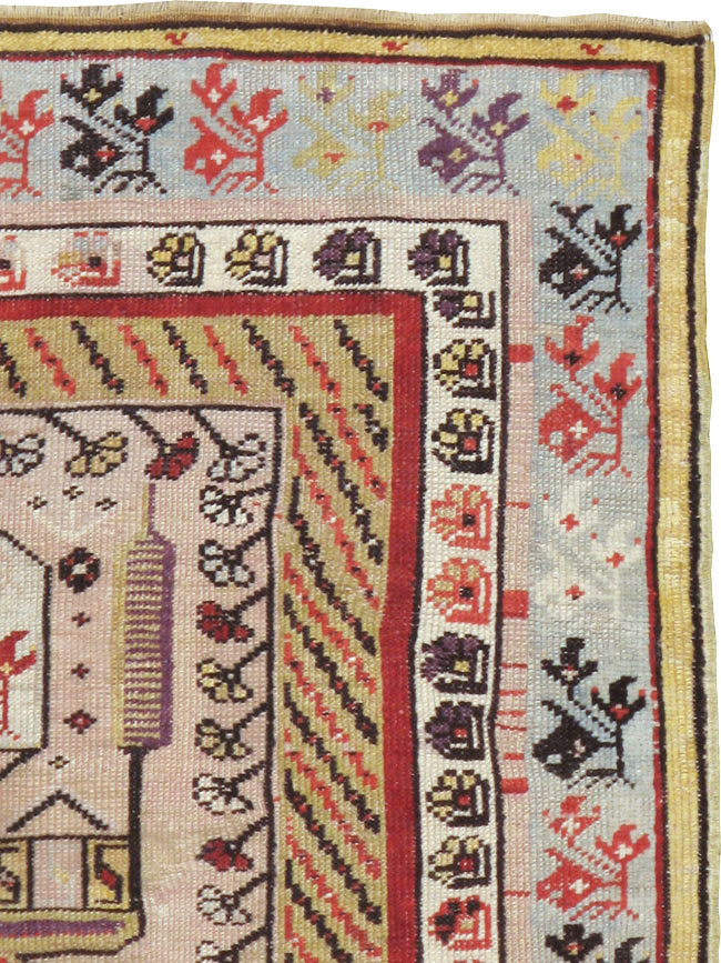 Antique Turkish Ghiordes Rug, No.16107 - Staging