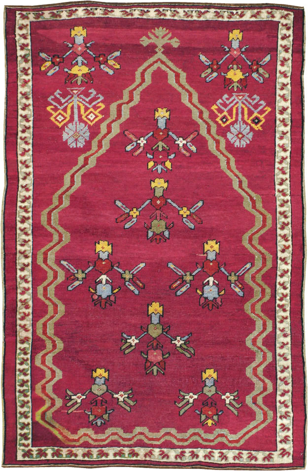 Antique Turkish Ghiordes Rug, No.16110 - Staging