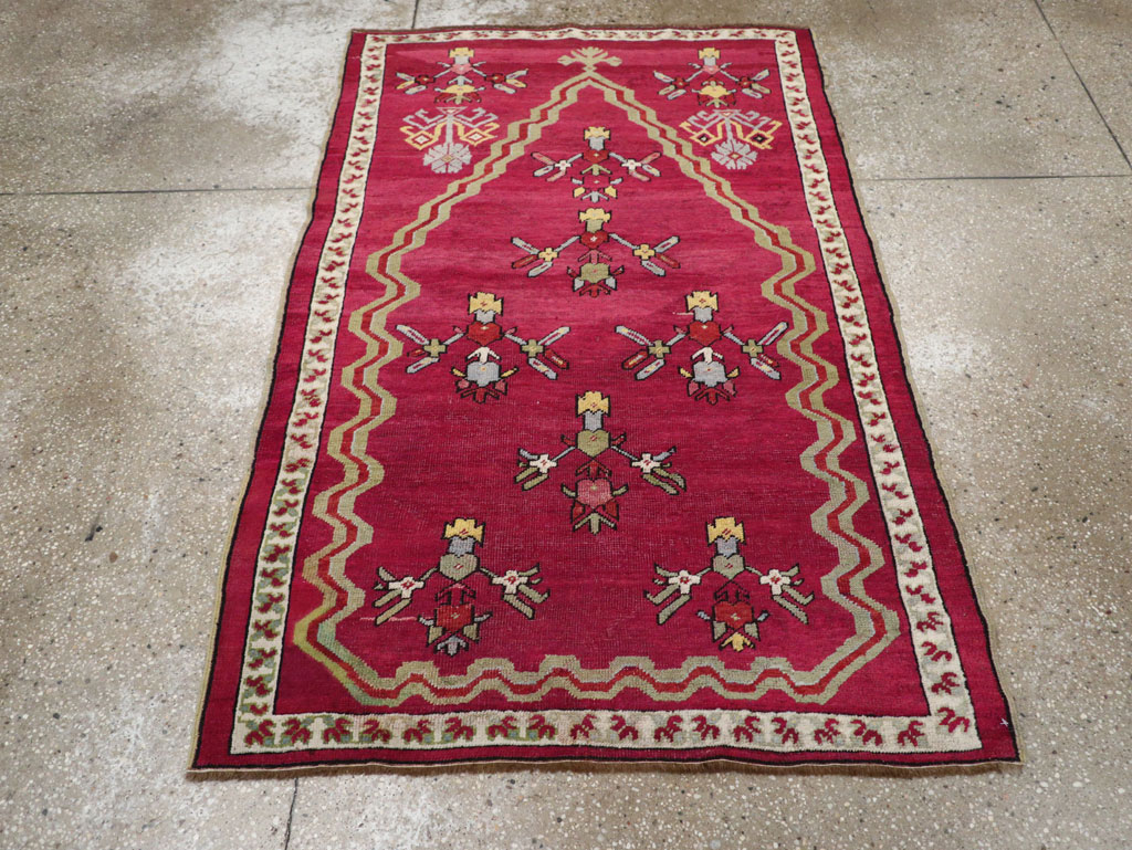 Antique Turkish Ghiordes Rug, No.16110 - Staging