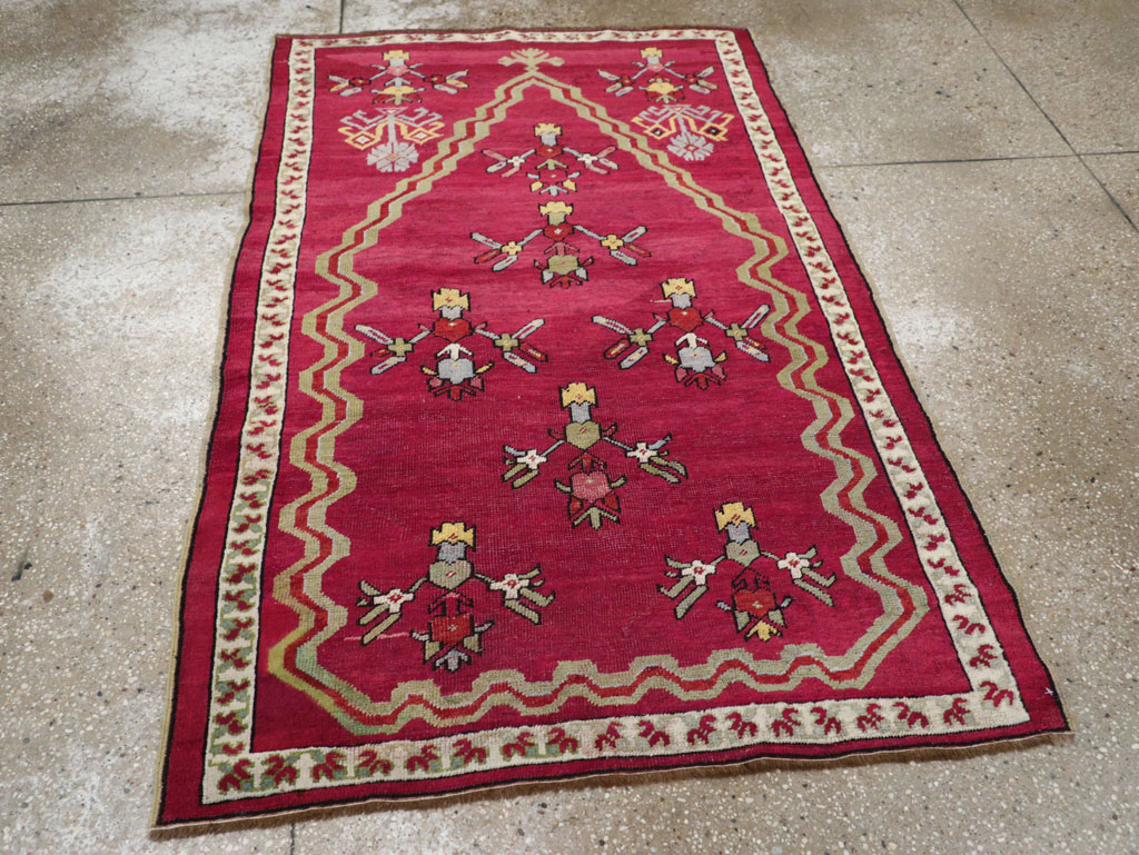 Antique Turkish Ghiordes Rug, No.16110 - Staging