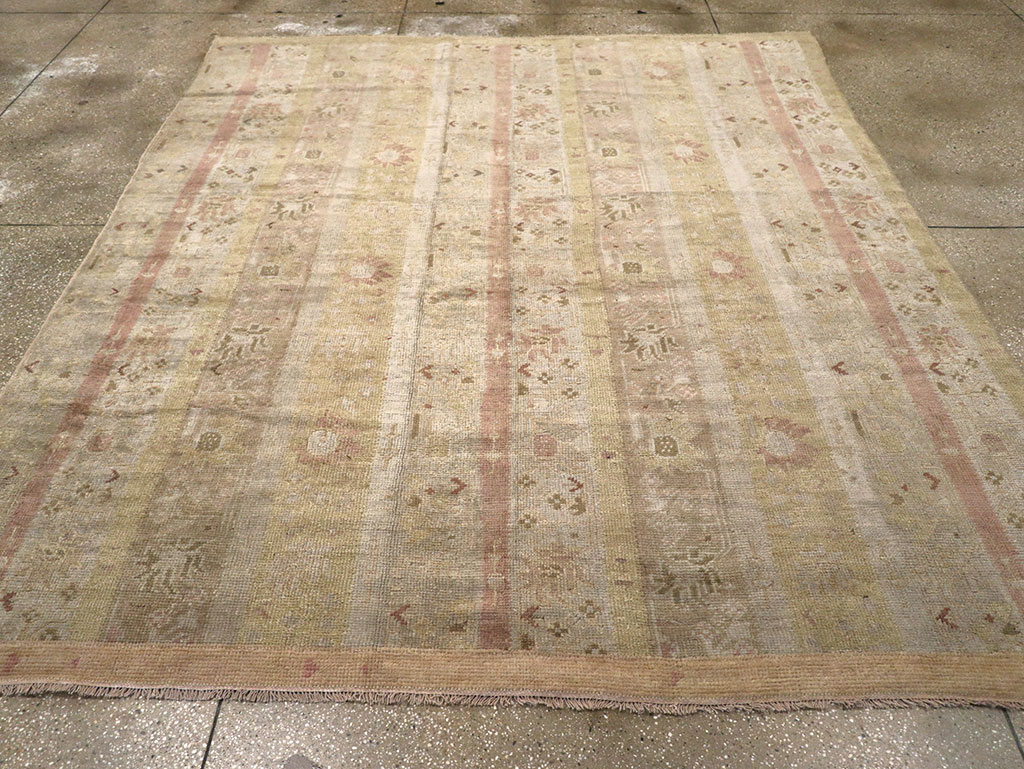 Antique Turkish Ghiordes Room Size Carpet, No.16114 - Staging