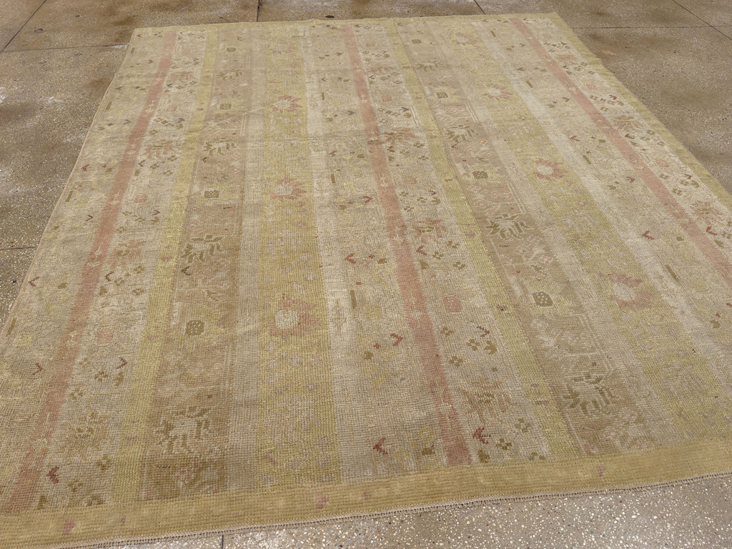 Antique Turkish Ghiordes Room Size Carpet, No.16114 - Staging