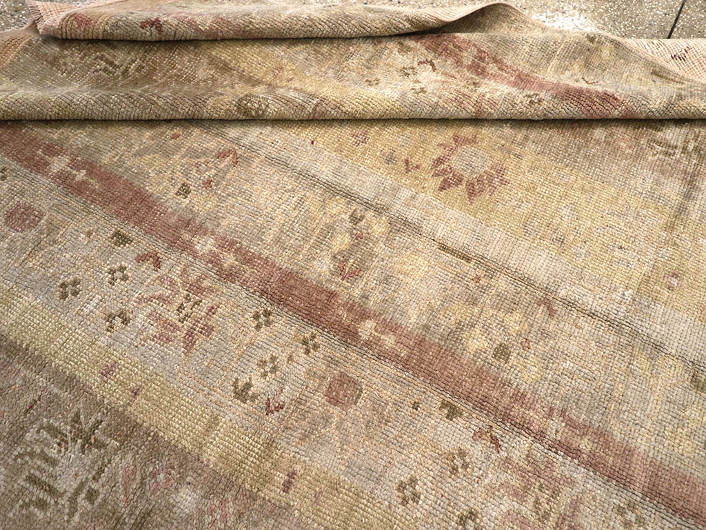 Antique Turkish Ghiordes Room Size Carpet, No.16114 - Staging