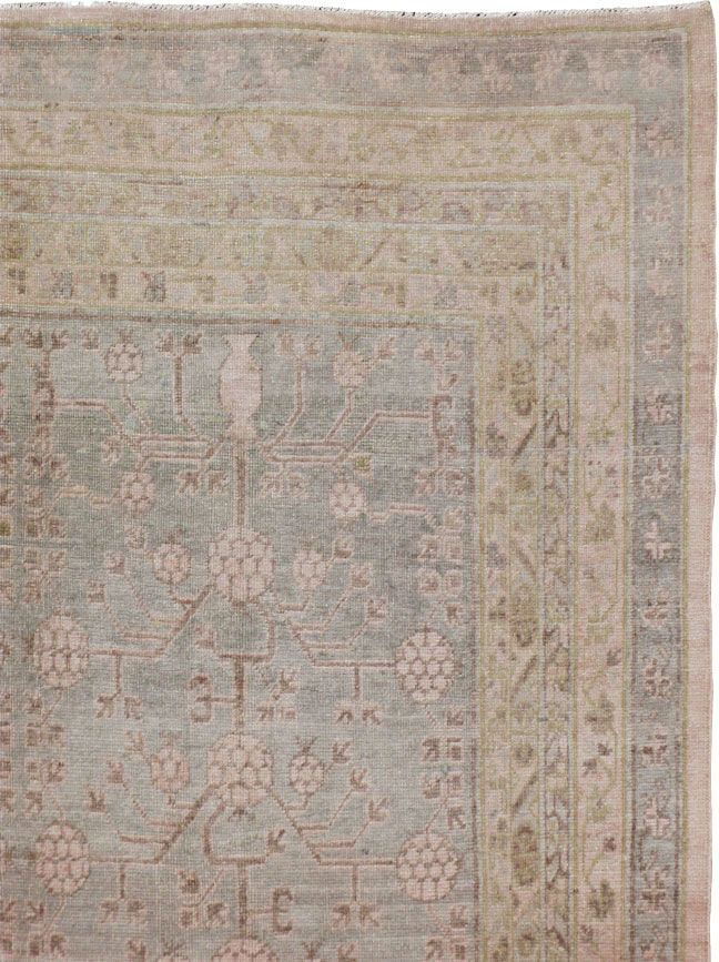 Antique East Turkestan Khotan Carpet, No.16115 - Staging