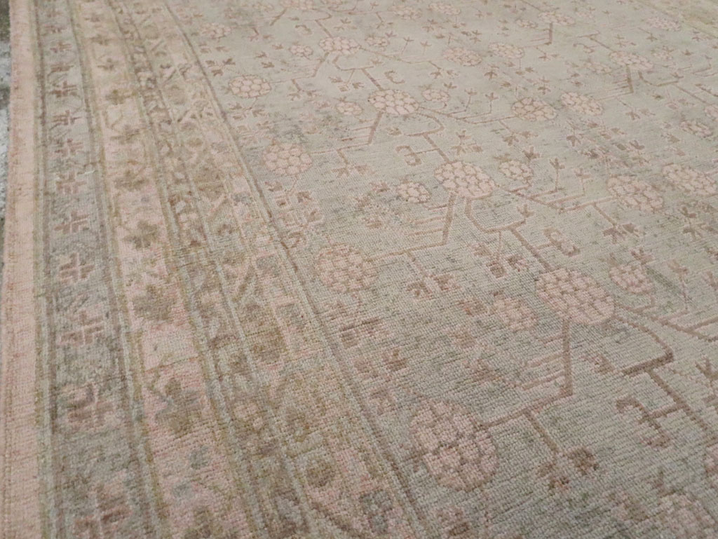 Antique East Turkestan Khotan Carpet, No.16115 - Staging