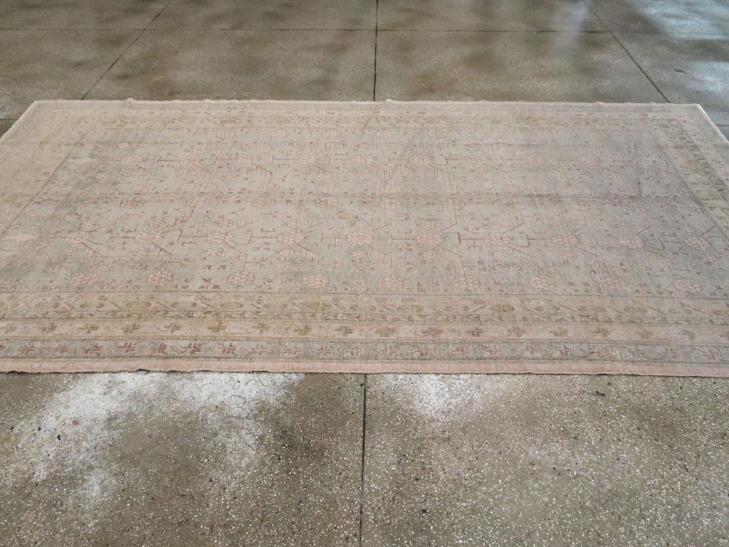 Antique East Turkestan Khotan Carpet, No.16115 - Staging