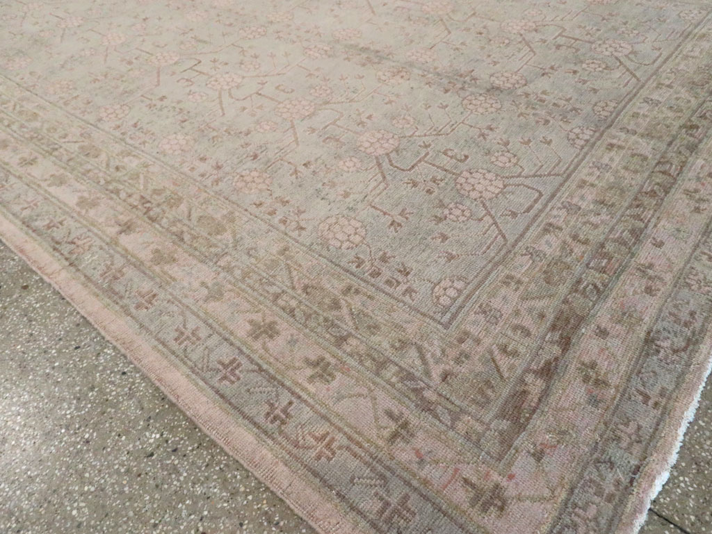 Antique East Turkestan Khotan Carpet, No.16115 - Staging
