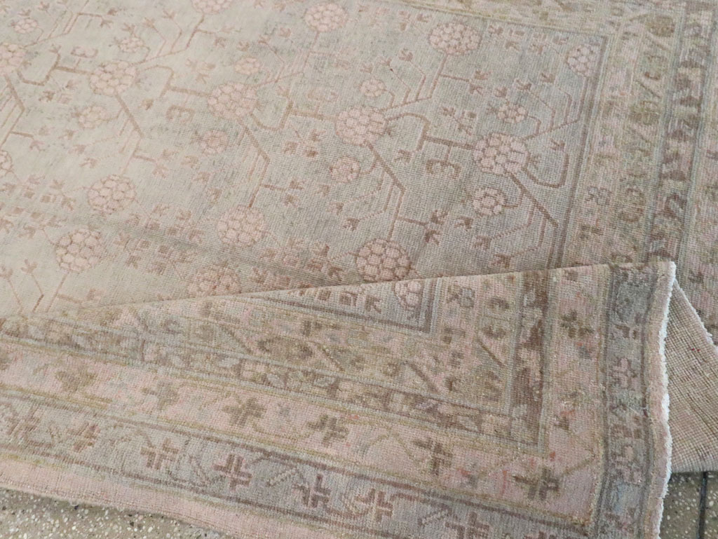 Antique East Turkestan Khotan Carpet, No.16115 - Staging