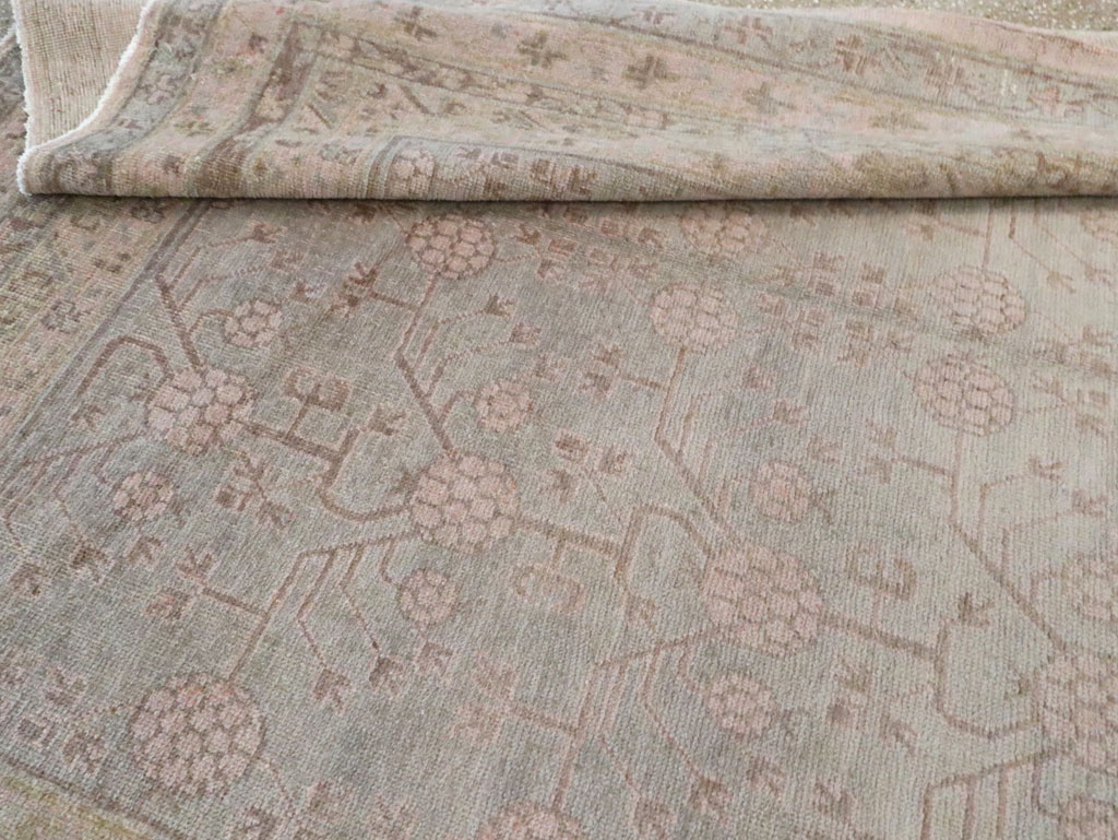 Antique East Turkestan Khotan Carpet, No.16115 - Staging