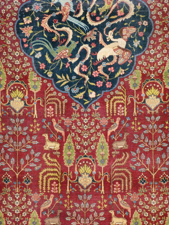 Antique Persian Tabriz Carpet, No.16120 - Staging
