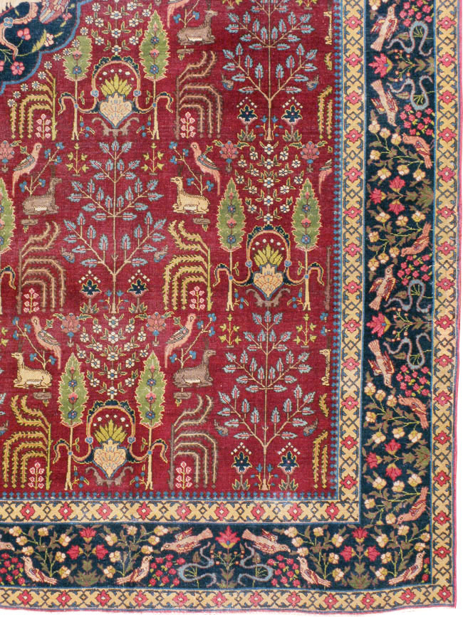 Antique Persian Tabriz Carpet, No.16120 - Staging