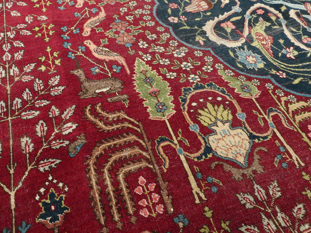 Antique Persian Tabriz Carpet, No.16120 - Staging