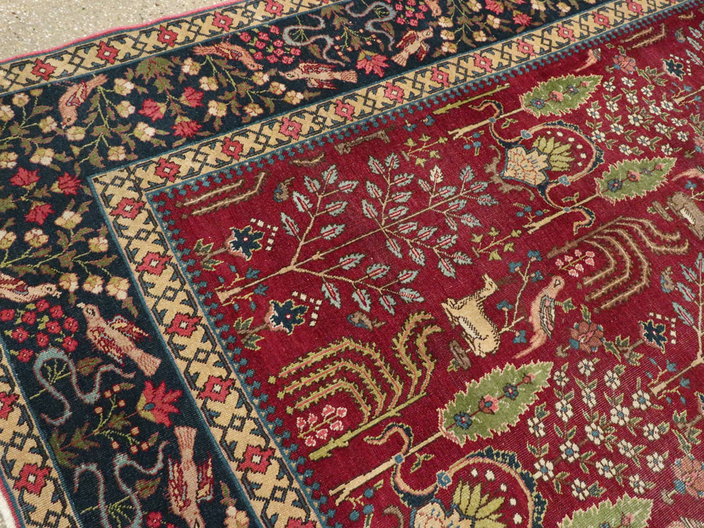 Antique Persian Tabriz Carpet, No.16120 - Staging