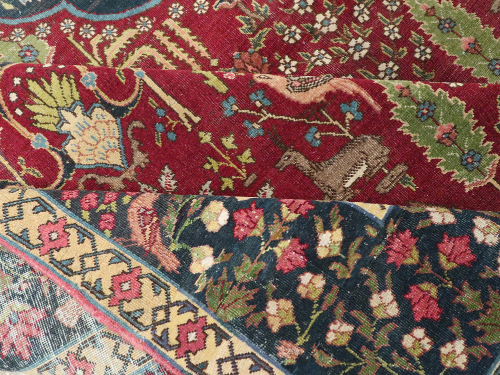 Antique Persian Tabriz Carpet, No.16120 - Staging