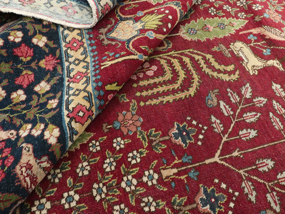 Antique Persian Tabriz Carpet, No.16120 - Staging