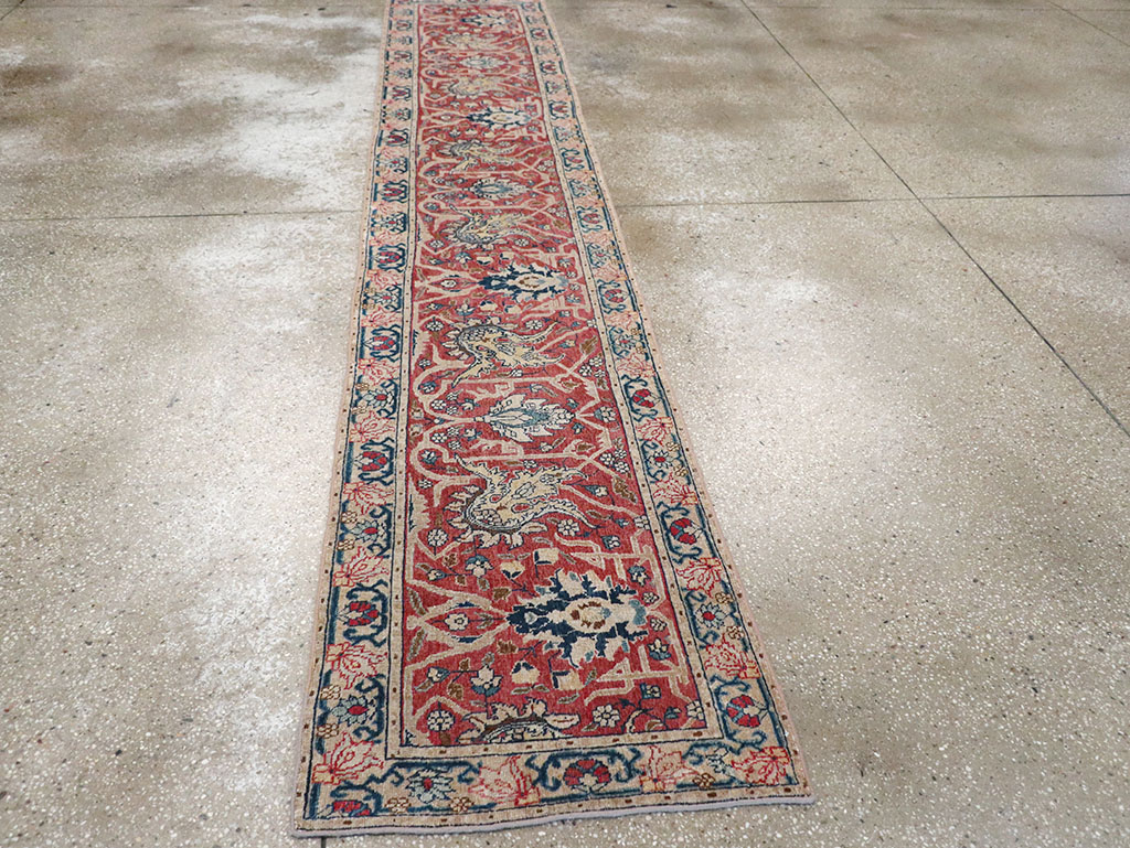 Antique Persian Tabriz Runner, No.16122 - Staging
