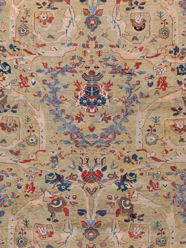Antique Persian Sultanabad Carpet, No.16130 - Staging