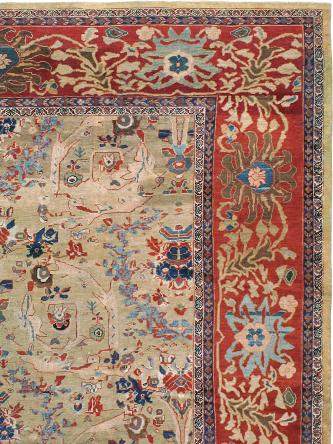Antique Persian Sultanabad Carpet, No.16130 - Staging