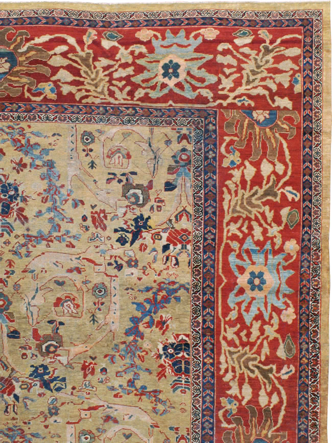Antique Persian Sultanabad Carpet, No.16130 - Staging