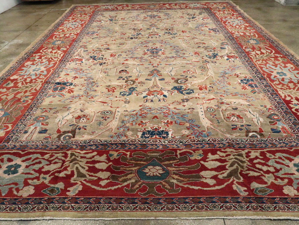 Antique Persian Sultanabad Carpet, No.16130 - Staging