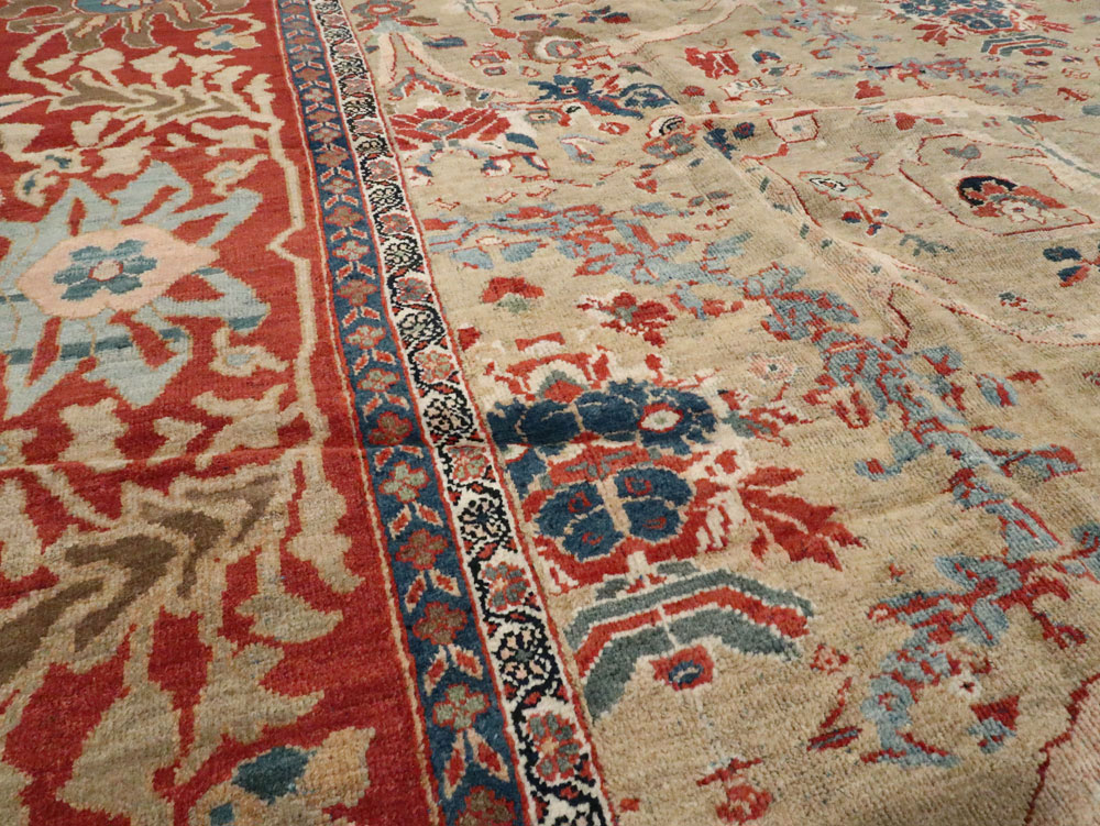 Antique Persian Sultanabad Carpet, No.16130 - Staging
