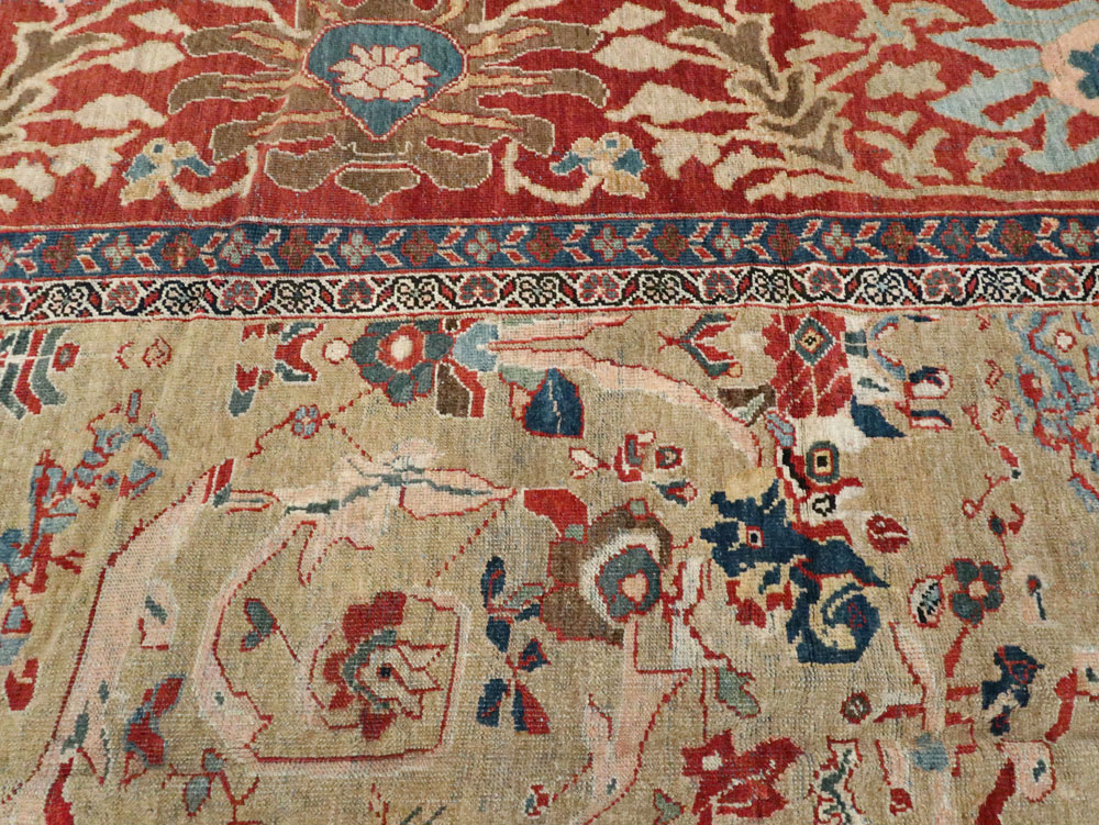 Antique Persian Sultanabad Carpet, No.16130 - Staging