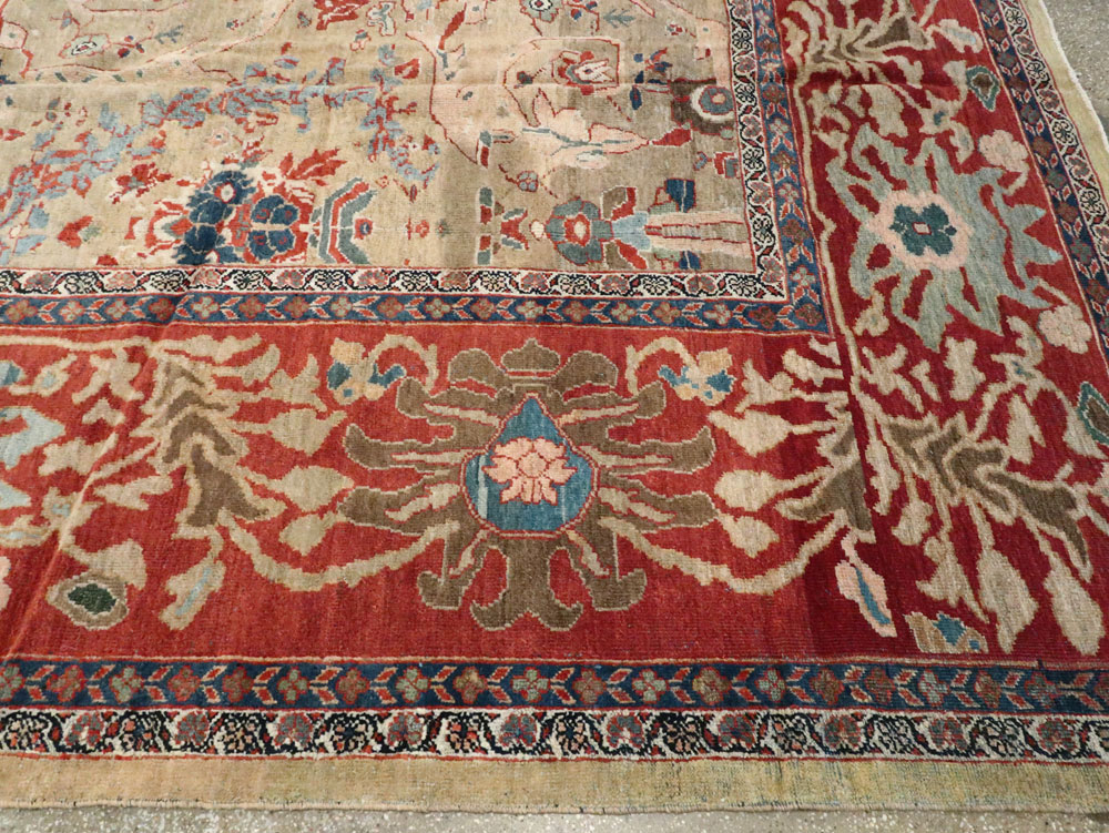 Antique Persian Sultanabad Carpet, No.16130 - Staging
