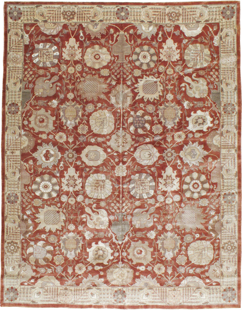 Vintage Persian Tabriz Carpet, No.16132 - Staging
