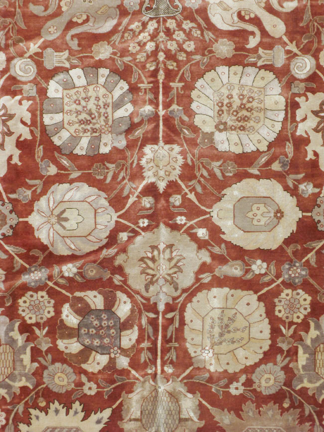 Vintage Persian Tabriz Carpet, No.16132 - Staging