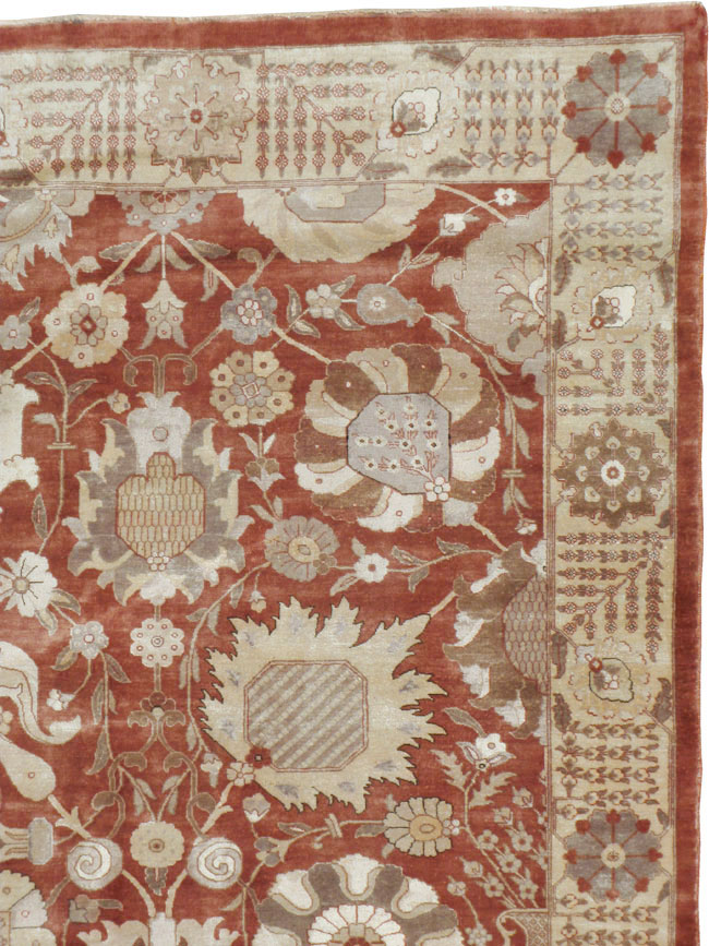 Vintage Persian Tabriz Carpet, No.16132 - Staging