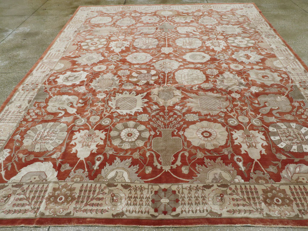 Vintage Persian Tabriz Carpet, No.16132 - Staging