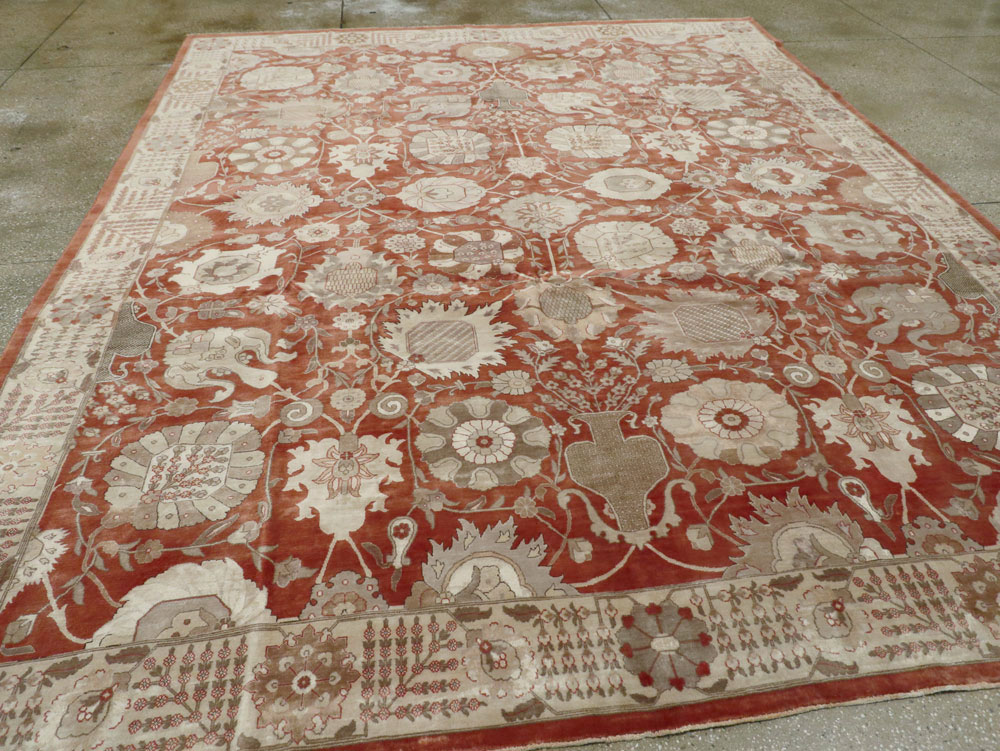 Vintage Persian Tabriz Carpet, No.16132 - Staging