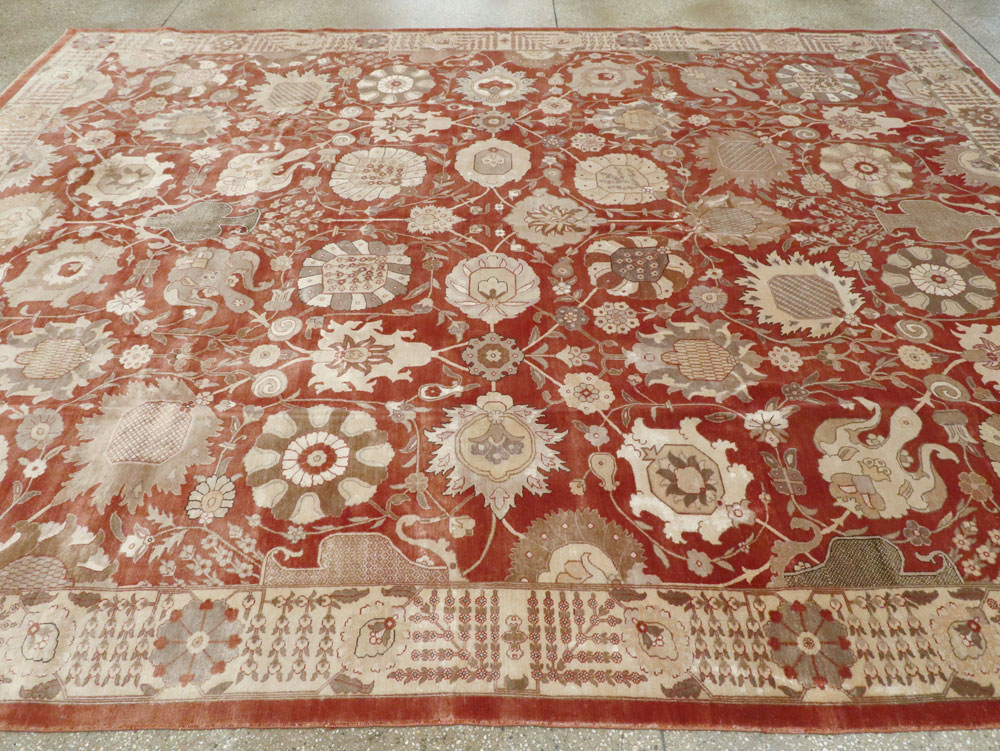 Vintage Persian Tabriz Carpet, No.16132 - Staging