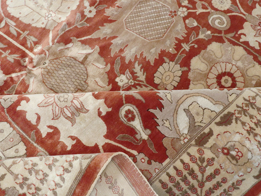 Vintage Persian Tabriz Carpet, No.16132 - Staging