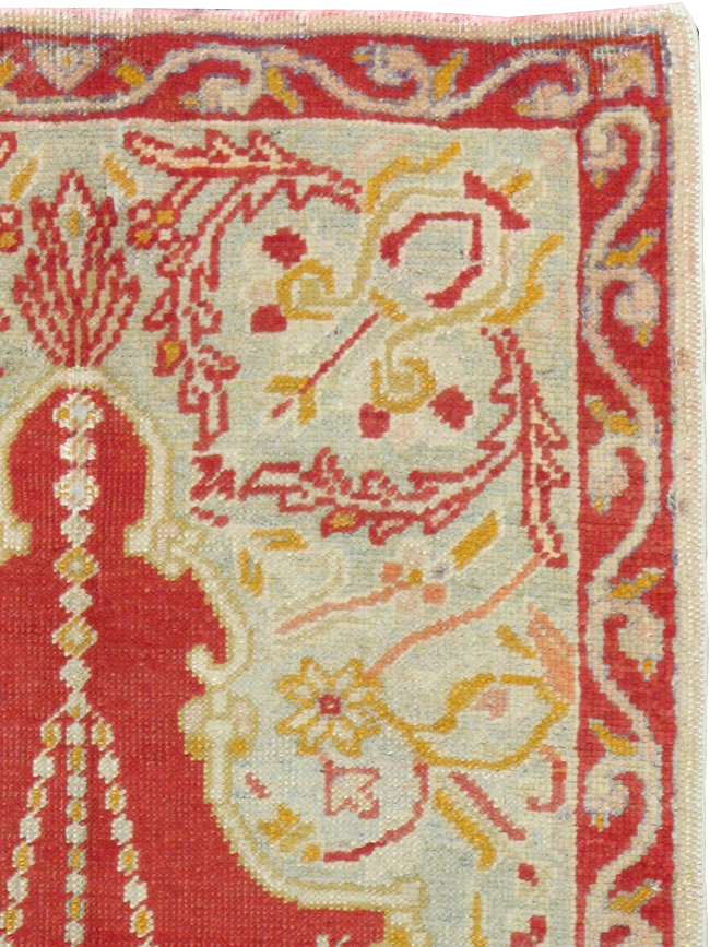 Antique Turkish Oushak Rug, No.16136 - Staging