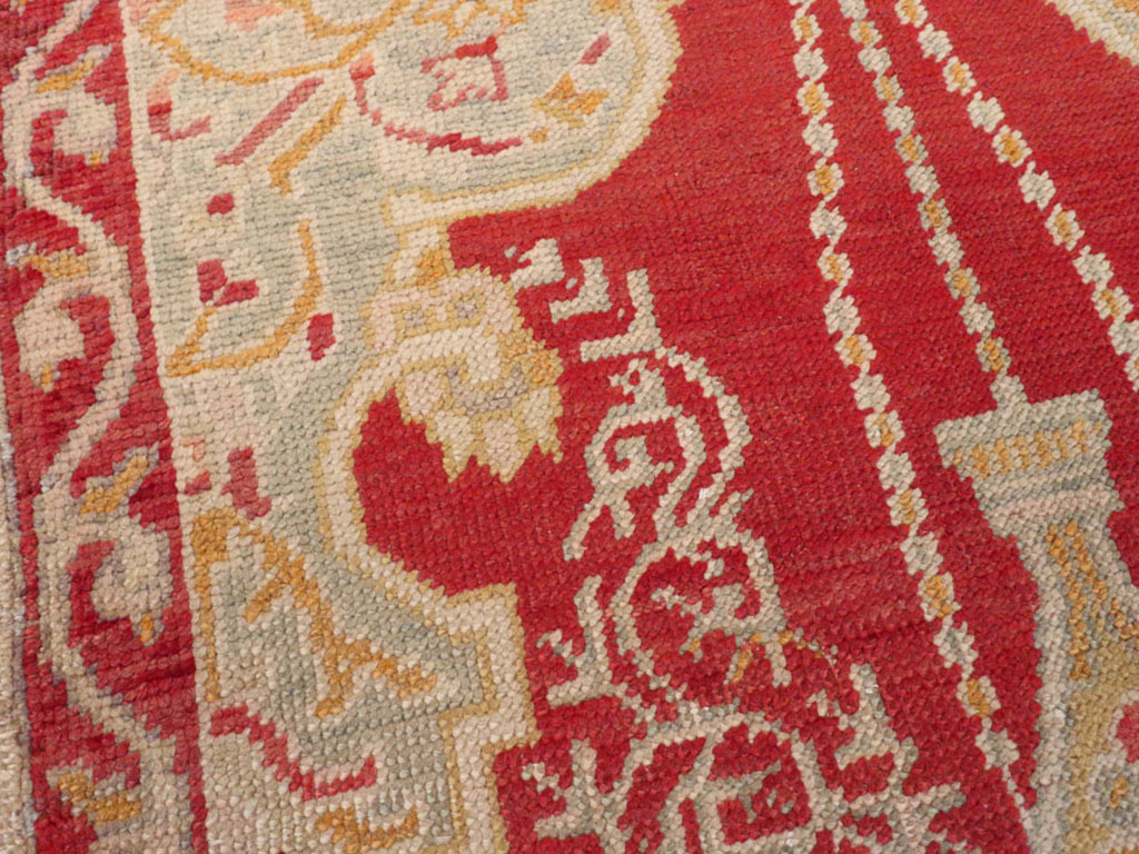 Antique Turkish Oushak Rug, No.16136 - Staging